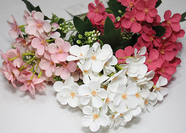 Hydrangea bouquet 5 branches and approx. 30 heads, 33cm,