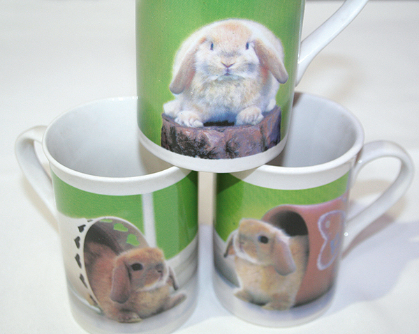 Tasse à café avec motif lapin d'environ 250 ml