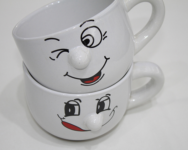 Cereal bowl with smiling face Ø11cm x 8.5cm high, made from