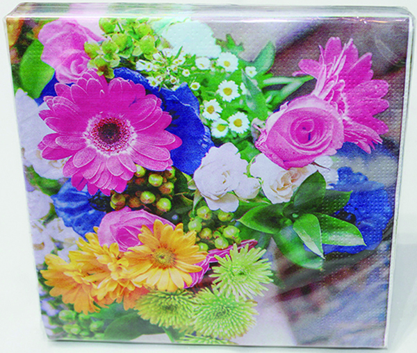 Serviettes Premium Bouquet de Fleurs, 33x33cm, 3 épaisseurs,