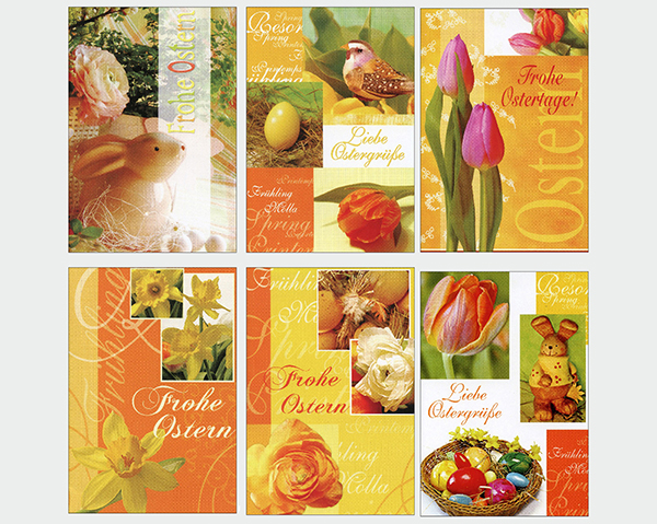 Easter envelope cards 12 assorted 19x11,5cm