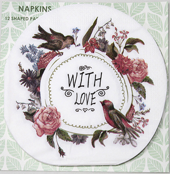 Great design shaped napkins Premium With Love, 33x33cm,