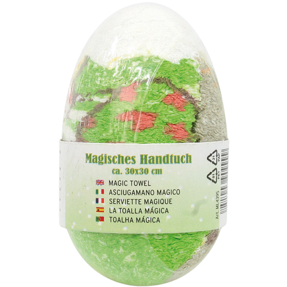 Magic towel Easter egg with Easter motif