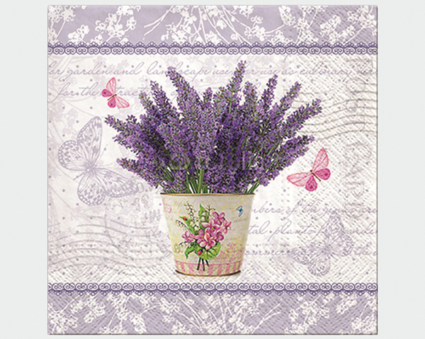 Premium Napkins 'Lavender' 20pcs 33x33cm