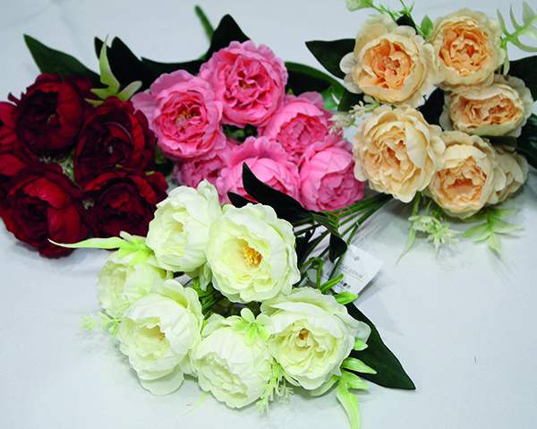 Peonies bouquet with 6 heads each, 7x30cm, lovingly and