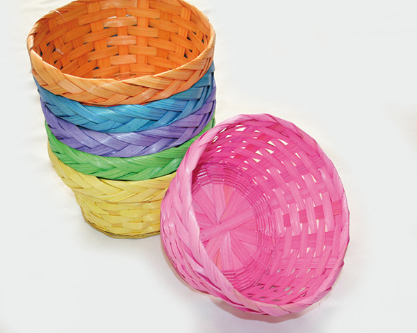 Bast basket with wide rim 19,5x11cm