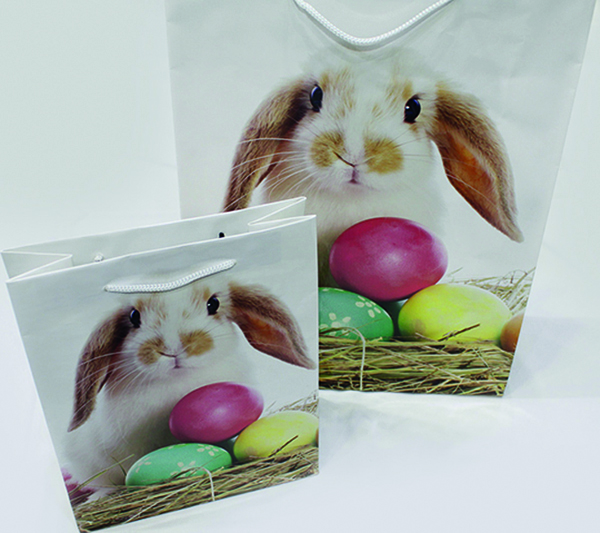 Gift bag with Easter motif, 18x8x 23cm, size medium, with