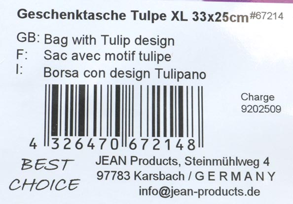 Geschenktasche Lack XL 34x25cm Ostermotiv