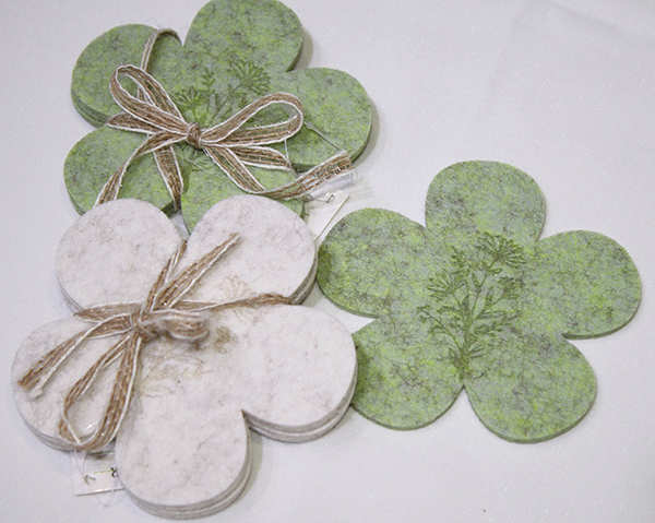 Fliz coasters set of 4 flower-shaped, decorated with