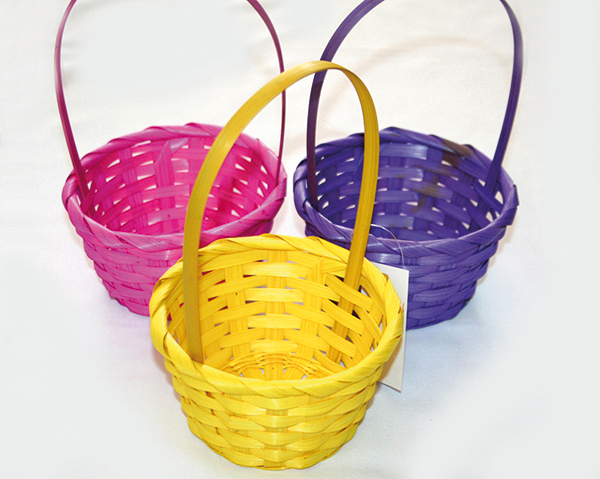 Bastbasket with long handle 22x14x8cm