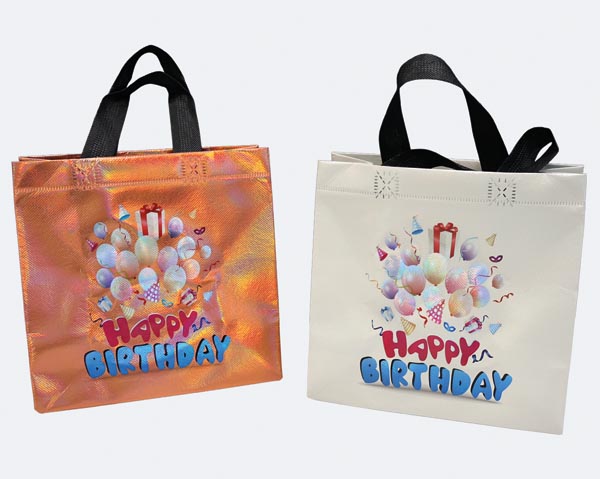 Geschenktasche Happy Birthday 20x20cm wasserfest