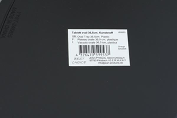 Tablett oval 36.5 x 25.5 x 2.8 cm aus Kunststoff