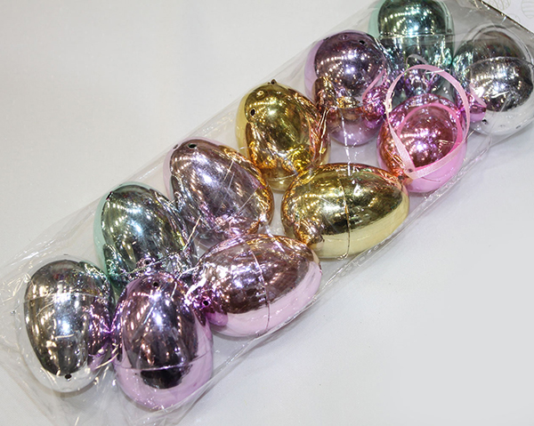 Easter eggs candy-colored, great shiny colors assorted, 6cm,