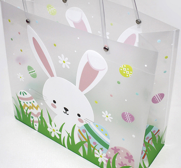 Shopping bag Easter motif, 30x12x 27cm, with metal riveted