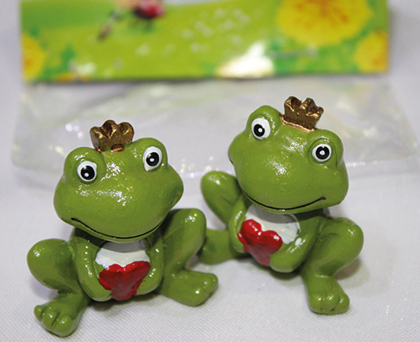 Herzfrosch 2er Set! Je 4,1x3,7x 2,2cm, aus Polyresin