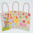 Gift bag craftpaper, Easter motifs 23x18x10cm