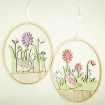Wooden flowers picture XL 20x20x1cm, 2 assorted, lovingly