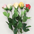Rose fleur fermée 68cm extra longue 6 couleurs