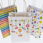 Gift bag 21x15cm with trendy paper handle,