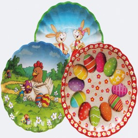 Easter plate round cardboard 23cm