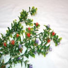 Decorationgreen w. 13 flowers, 50cm long