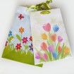 Gift bag 23x18cm, glossy, flowers twice