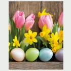 Premium Napkins 'Tulips/Eggs' 20pcs 33x33cm