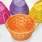 Bastbasket with handles 20x15x8cm assorted col.