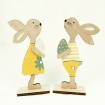 Cute pair of bunnies with egg on a wide stand 15x7.5x4cm, 2