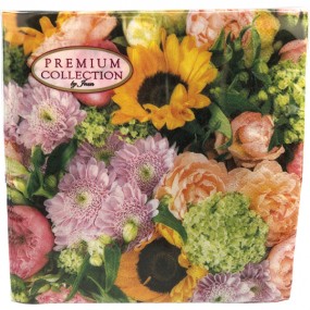 Premium Servietten Blumenmix 20er 33X33cm
