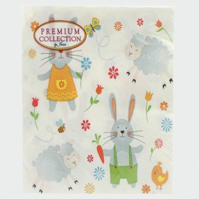 Premium napkins 20 pieces 33x33cm cute bunnies