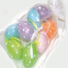 Easter eggs plastic with dots, each 6cm